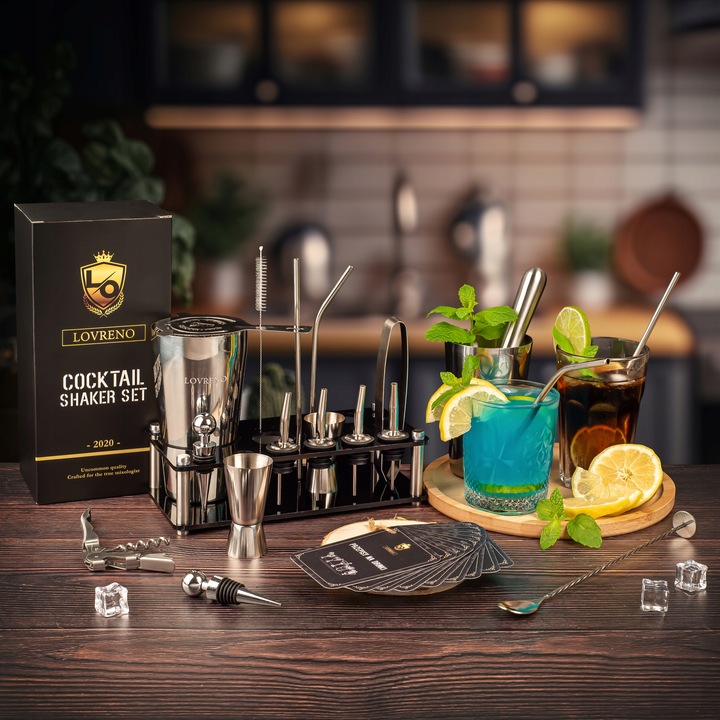 ZESTAW BARMAŃSKI LOVRENO DO DRINKÓW SHAKER