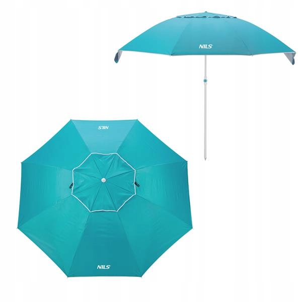 Parasol ogrodowy 190cm plażowy funkcjonalny 2w1 parawan osłona przed UV