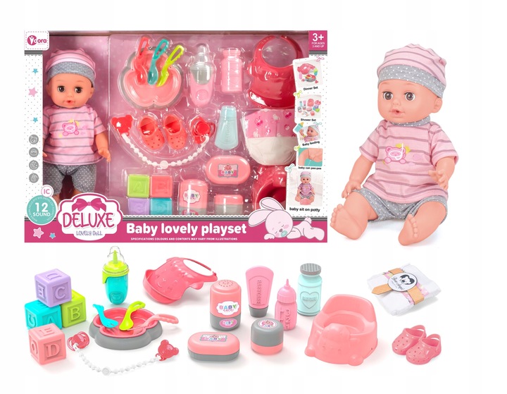 Lalka bobas jak żywa duża akcesoria interaktywna mówi siusia ubranko