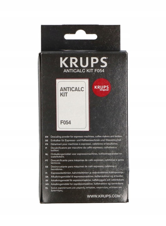 Odkamieniacz Krups saszetki F054 AntiCalc do ekspresu - 2 opakowania 4x40g