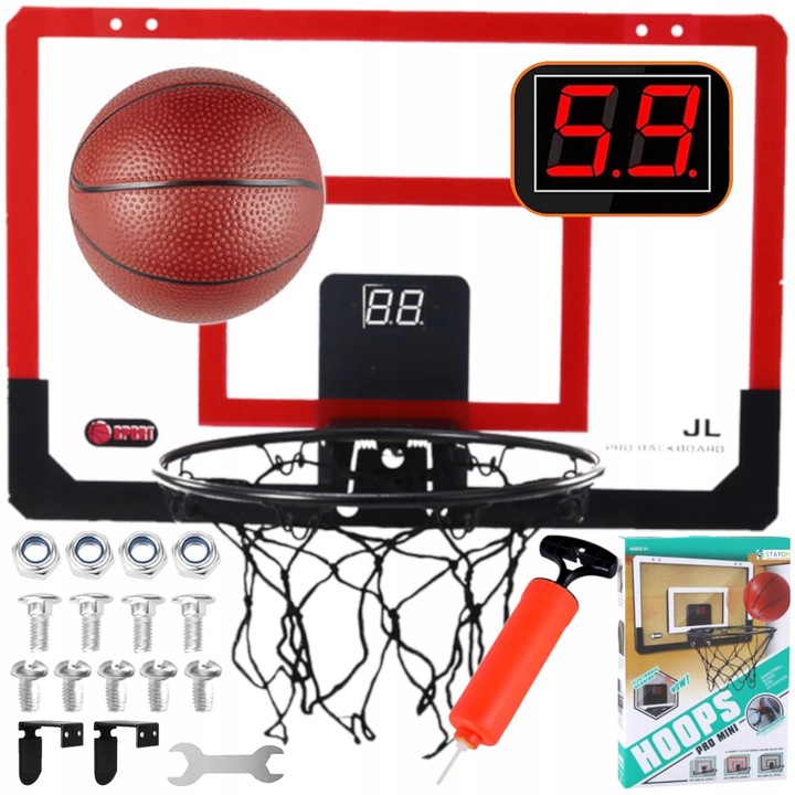 Koszykówka dla dzieci INTERAKTYWNA TABLICA LICZNIK DŹWIĘK ŚWIATŁA kosz gry