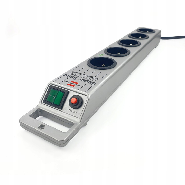 Przedłużacz Listwa Zasilająca Srebrna 5 Gniazd Kabel 2,5m BRENNENSTUHL