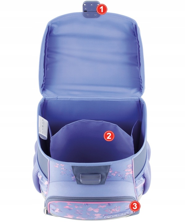 TORNISTER SZKOLNY HERLITZ LOOP PLUS MOTYLE ZESTAW PIERWSZA KLASA