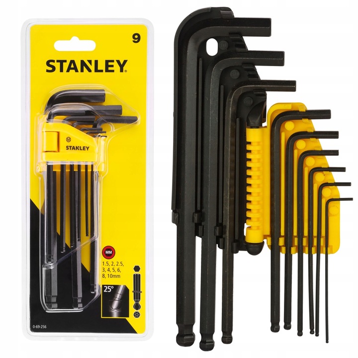 STANLEY 69-256 KLUCZE IMBUSOWE IMBUSY 9el 1,5-10mm