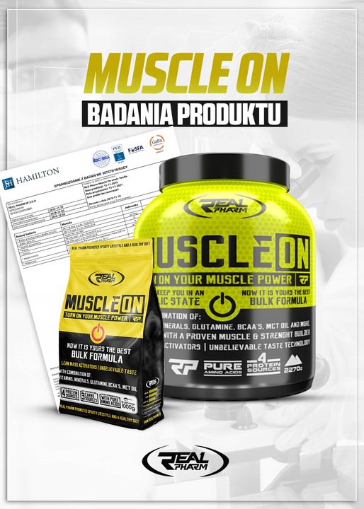 Real Pharm MUSCLE ON 1000g Czekoladowy