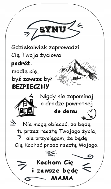 Srebrny Nieśmiertelnik Grawer Prezent dla Syna od Mamy Naszyjnik Męski BOX