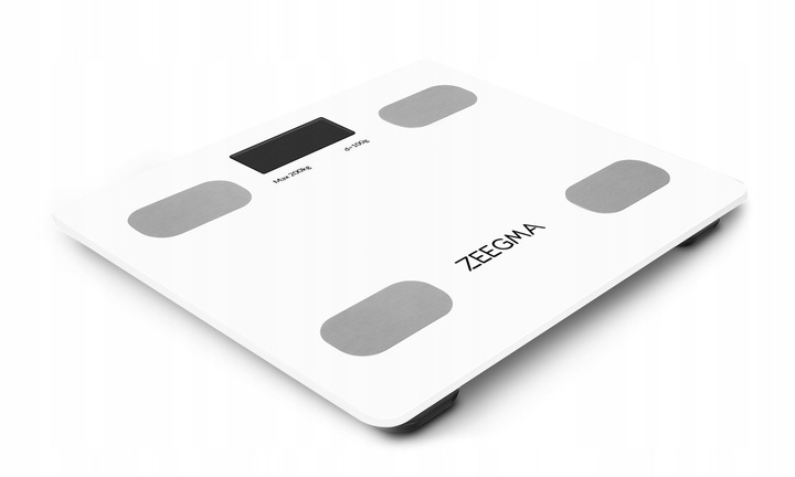 INTELIGENTNA WAGA ŁAZIENKOWA BLUETOOTH ANALITYCZNA APLIKACJA ZEEGMA 17W1