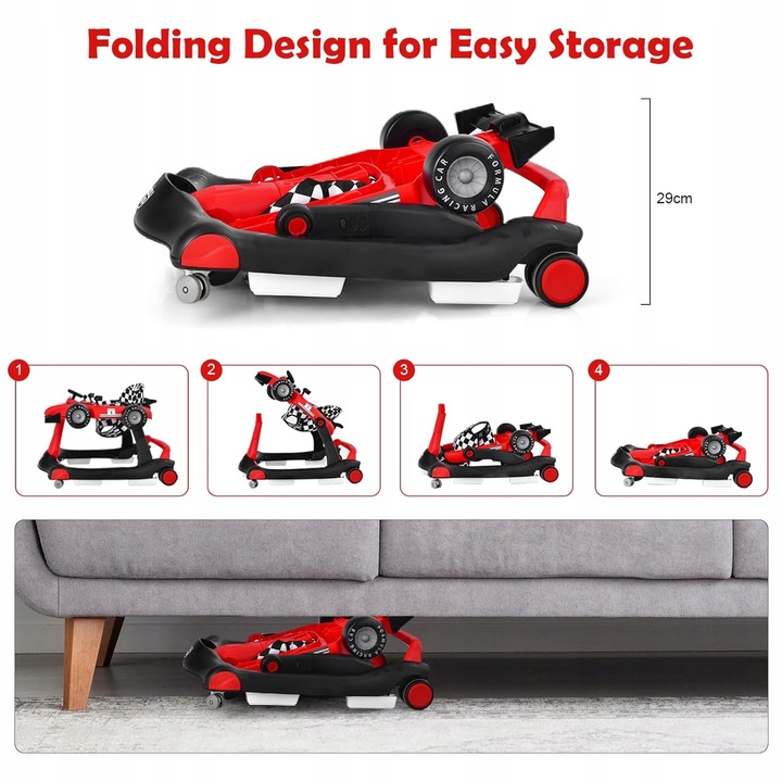 Chodzik dla dzieci 4 w 1, chodzik dla dzieci dla niemowląt od 6 miesięcy