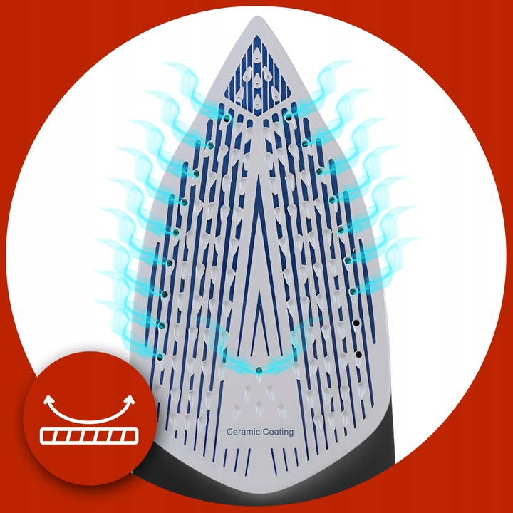 MOCNE ŻELAZKO PAROWE CERAMICZNE STRAŻAK 3000W 9w1 INNOWACJA ANTI-DRIP