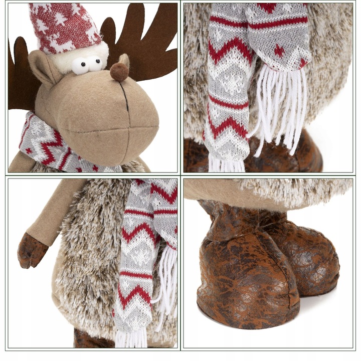 RENIFER ŚWIĄTECZNY STOJĄCY POD CHOINKĘ 73cm OZDOBA DEKORACJA ŚWIĄTECZNA