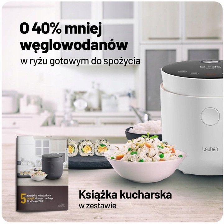 Ryżowar Urządzenie Do Gotowania Ryżu Low Sugar Rice Cooker + Akcesoria