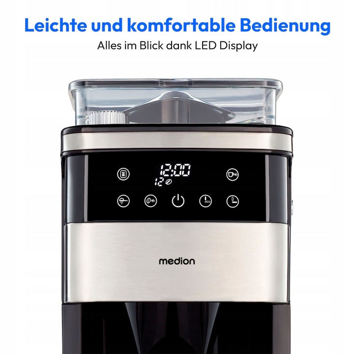 DZBANEK SZKLANY 1.5 L DO EKSPRESU Z MŁYNKIEM MEDION MD 19899