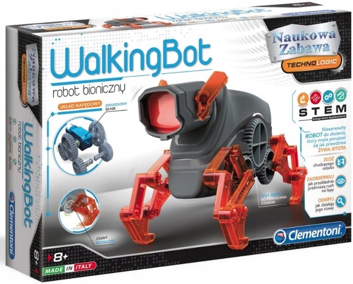 CLEMENTONI chodzący robot bioniczny BOT 50059 8005125500598