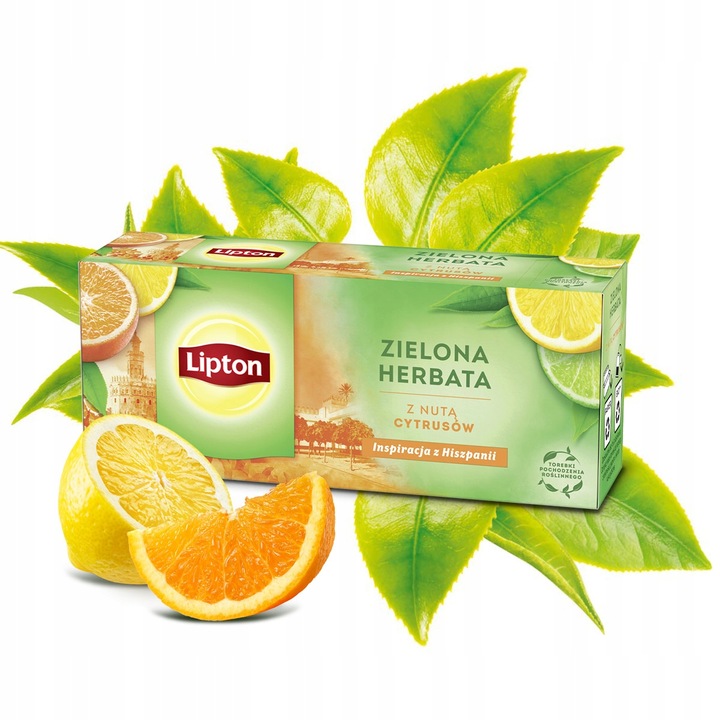 Zestaw Lipton Herbata zielona ekspresowa mix smaków 5x20 torebek + GRATIS