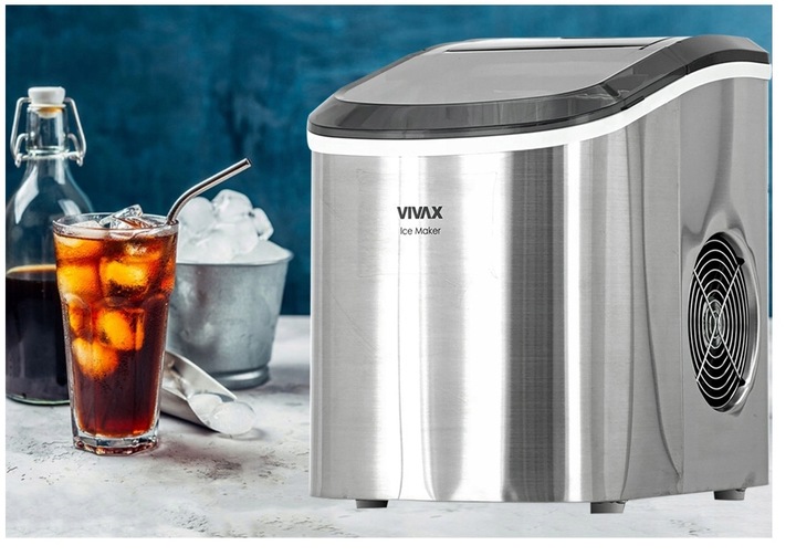 MOCNA KOSTKARKA DO LODU MASZYNA DO KOSTEK INOX S/L 12kg/dzień 240W+GRATIS