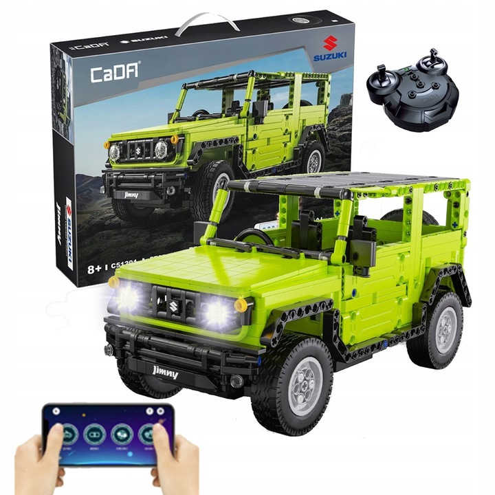 KLOCKI CADA SUZUKI JIMNY RC AUTO ZDALNIE STEROWANE 579EL DUAL MODE + LED