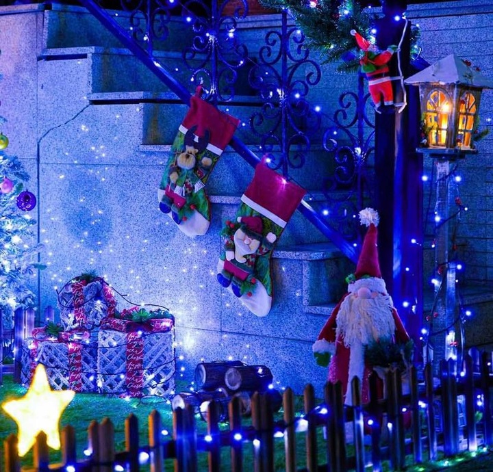 LAMPKI CHOINKOWE 1000 LED FLASH ZEWNĘTRZNE WEWNĘTRZNE ŚWIĘTA NIEBIESKIE