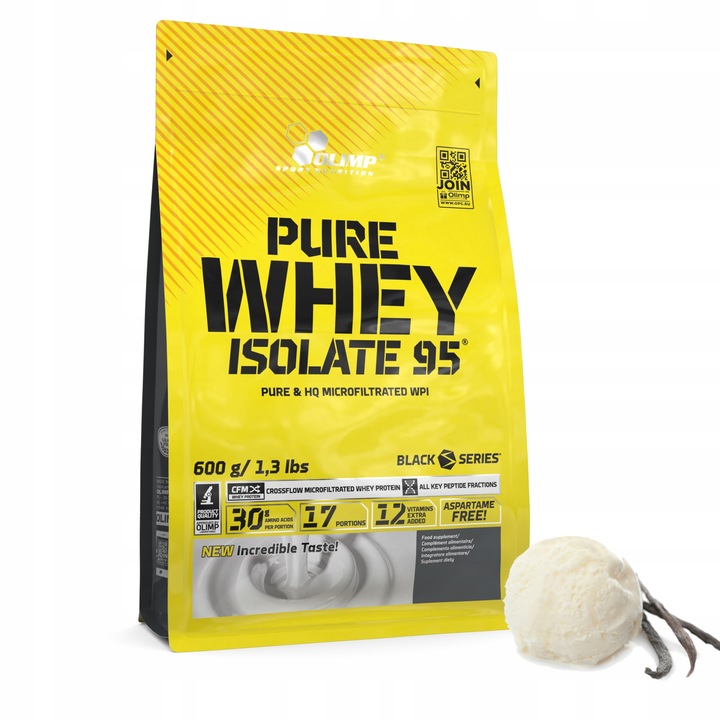 OLIMP PURE WHEY ISOLATE 95 600g ODŻYWKA BIAŁKOWA IZOLAT BIAŁKA WHEY WPC