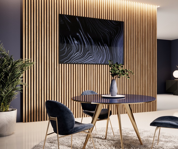 Lamele na czarnym filcu 53 x 275 cm RÓŻNE KOLORY