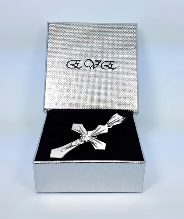 ZAWIESZKA WISIOREK KRZYŻYK SREBRNY MĘSKI SREBRO 925 DIAMENTOWANE K8