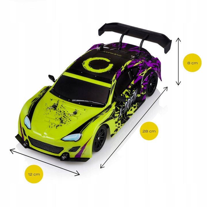 Samochód Auto sterowane do DRIFTU RC 20km/h 3 lat + Drifting Wyścigi Zdalne