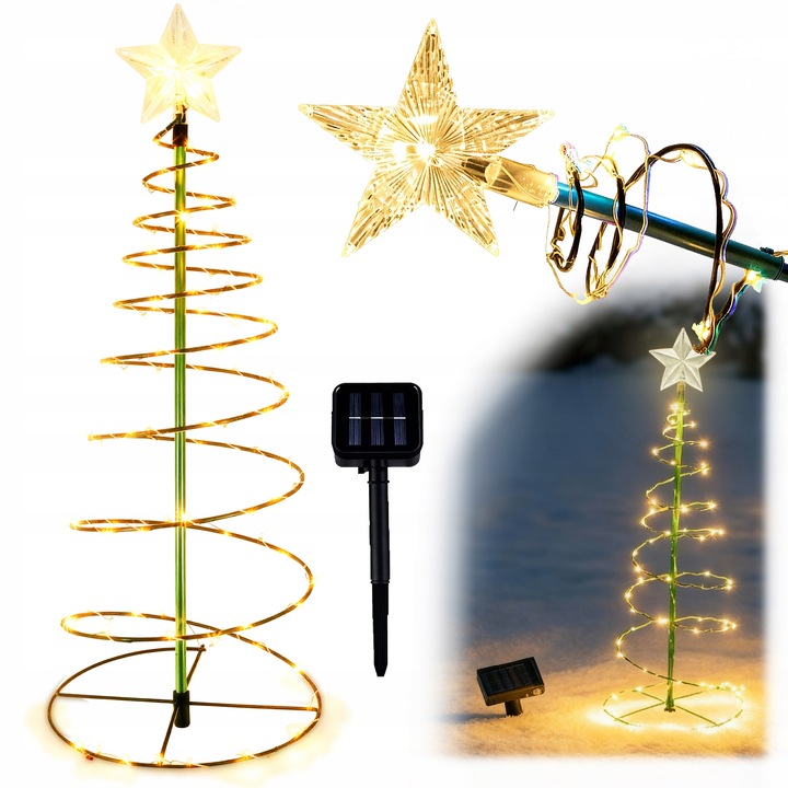 Choinka led lampki zewnętrzne ozdoba świetlna świąteczna do ogrodu 80 cm
