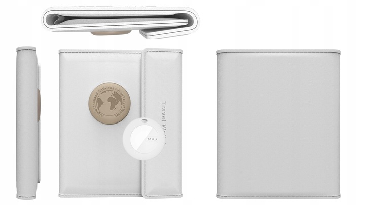 Lokalizator GPS MILI portfel podróżny z lokalizatorem MiTag APPLE IOS