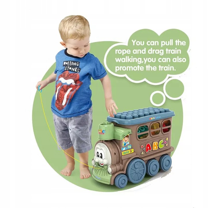 MIĘKKIE KLOCKI SENSORYCZNE SORTER ZESTAW POCIĄG AUTKO Z KLOCKAMI MATADI