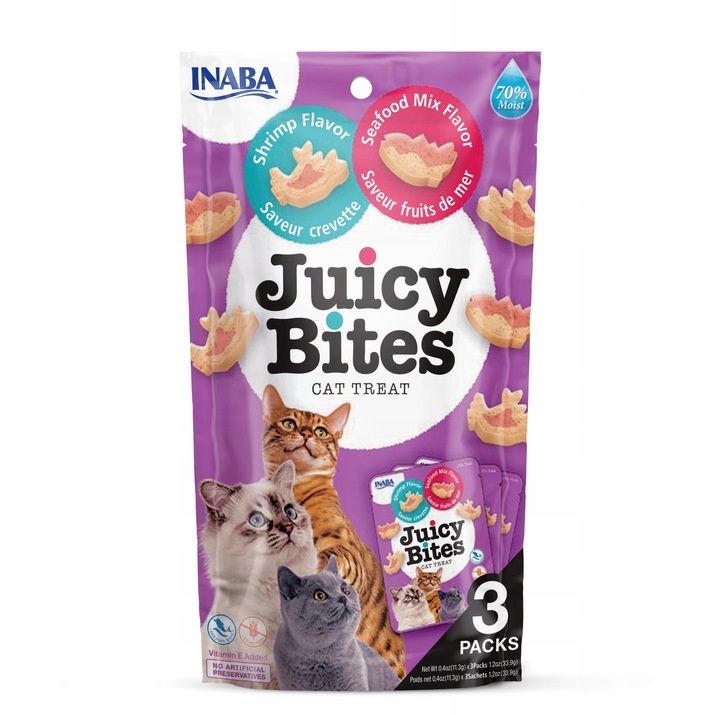 INABA CAT JUICY BITES Przysmaki dla Kota ZESTAW 5 SMAKÓW 5 opak. (3x11,3g)