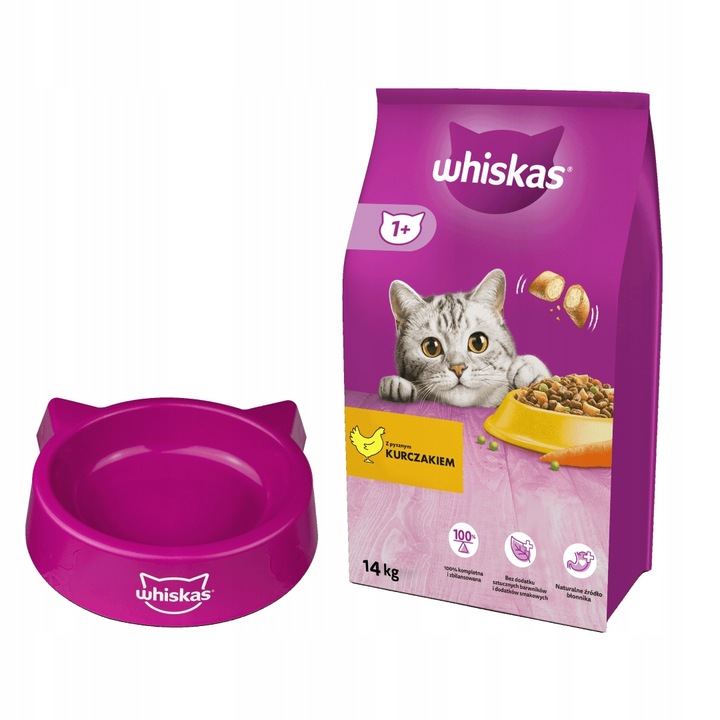 WHISKAS sucha karma dla kota z kurczakiem 14 kg