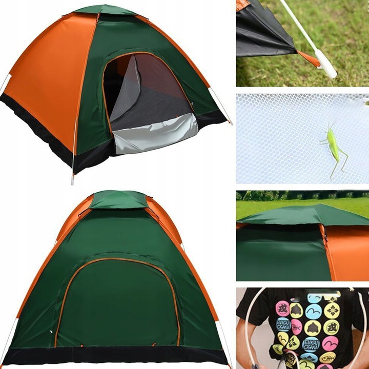 Automatyczny Namiot Rozkładany dla 3-4 Osób 2X2M