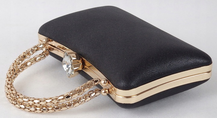 Torebka kopertówka puzderko wieczorowa elegancka wizytowa czarna