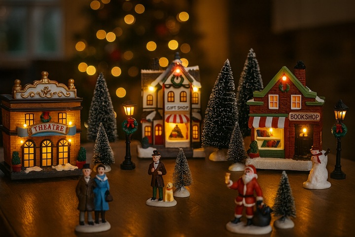 Dekoracja świąteczna wioska Magic Village LED 17 elementów 59cm oświetlenie