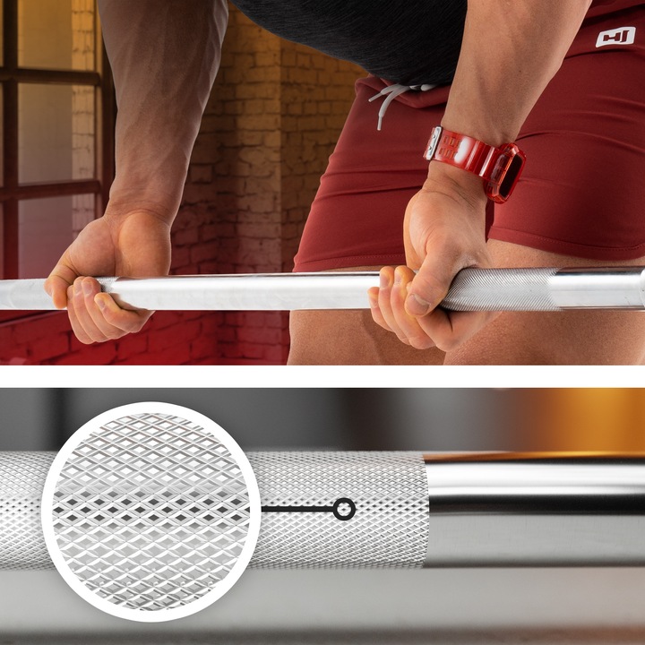 Gryf prosty 150cm stalowy pełny odlew 30mm do obciążeń sztangi zaciski