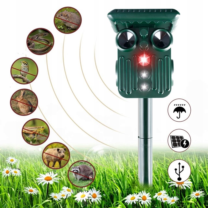 ODSTRASZACZ zwierząt KOTÓW PSÓW PTAKÓW DZIKÓW DUŻY