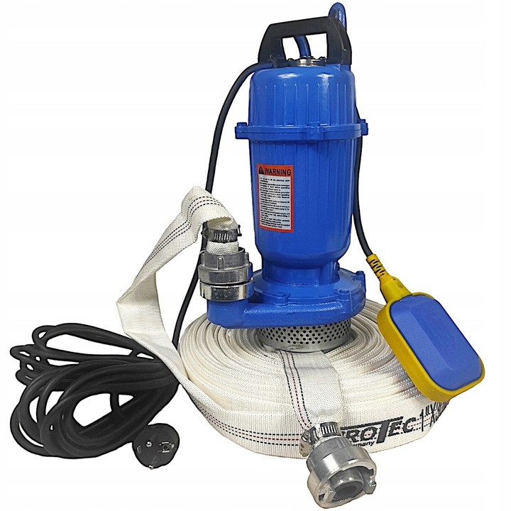 POMPA DO WODY BRUDNEJ CZYSTEJ ŚCIEKÓW Z PŁYWAKIEM SITO SITKO 2650W WĄŻ 20M