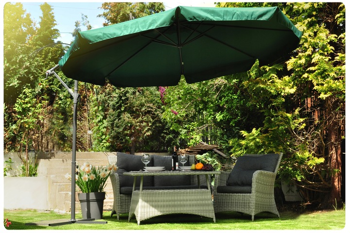 Parasol Ogrodowy Duży Składany 8 segmentów Ø 350cm