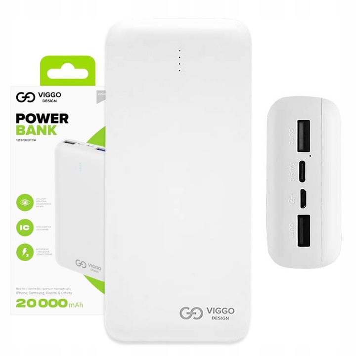 POWER BANK 20000MAH PD 4xUSB QC SZYBKI POJEMNY