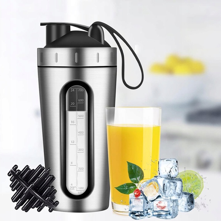 SHAKER 700ml BIDON BIAŁKO SZEJKER DO ODŻYWEK