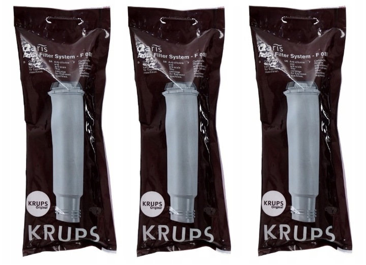 3x Filtr Claris oryginalny KRUPS F08801 ekspres do kawy