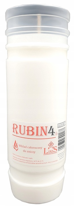 Wkłady do zniczy Parafinowe Wiosna Lato Rubin 4 + Zapalarka GRATIS