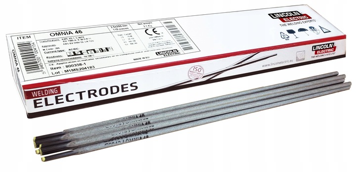Elektrody Rutylowe Lincoln Omnia 46 Ø2,5; 2,1kg
