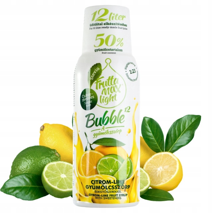 Fruttamax A zestaw 4 syropów do SodaStream w wersji Light 4x500ml