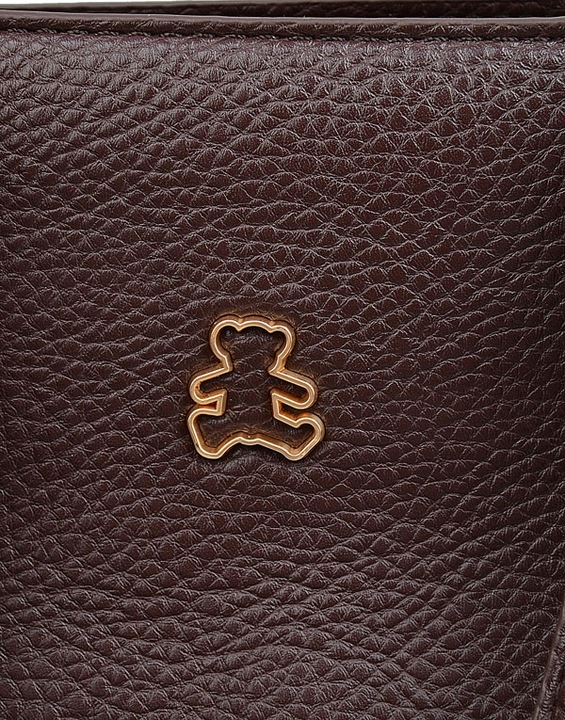 LuluCastagnette Klasyczna TOREBKA damska A4 Na ramię Do ręki Miś CZARNA