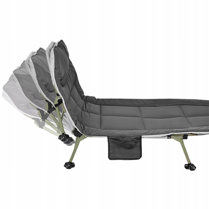 Leżak Solidne Składane Łóżko Turystyczne Kempingowe Regulowane Polowe 190cm