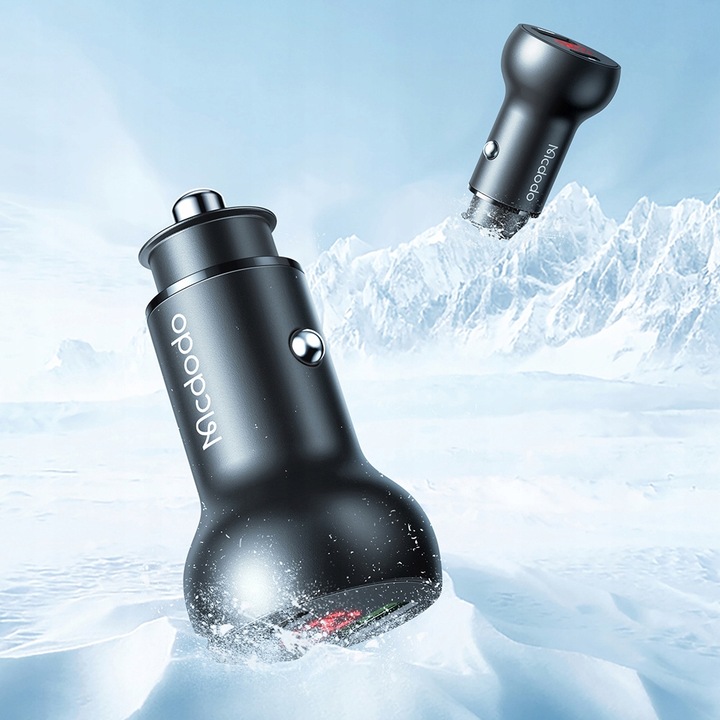 MCDODO ŁADOWARKA SAMOCHODOWA USB/USB-C PD 45W LCD