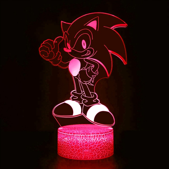 Lampka 3D nocna led usb Mały Sonic z bajki