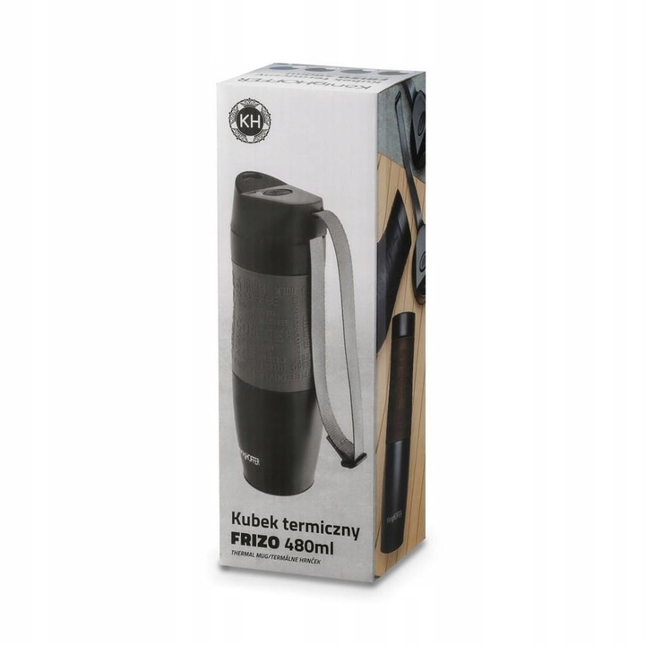 Kubek termiczny do kawy i herbaty 480 ml Brązowy