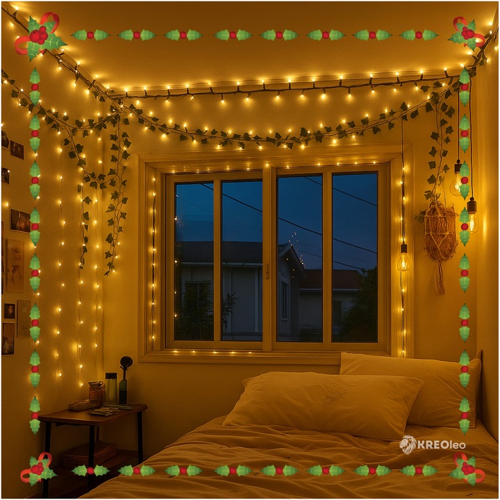 MOCNE LAMPKI CHOINKOWE 500 LED OŚWIETLENIE ŚWIĄTECZNE ZEW/WEW BIAŁY CIEPŁY