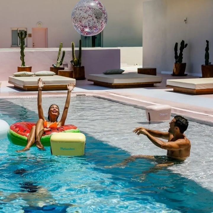 Lodówka turystyczna POLARBOX błękit + pudrowy 20L